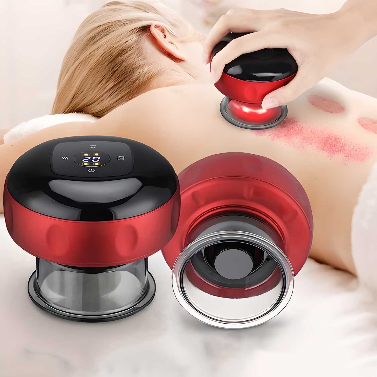 Electric Cupping Therapy Machine – 12-Level Suction &amp; Heat Therapy Massager for Pain Relief and Muscle Recovery