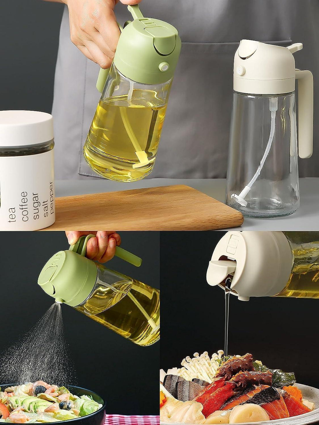 500ml Portable Sprayer Oil Dispenser – Dual Mode for Kitchen & Outdoor Cooking