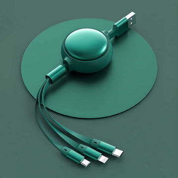 3-in-1 Charging Data Cable – Multi USB Charger for Android, iOS & Type-C Devices