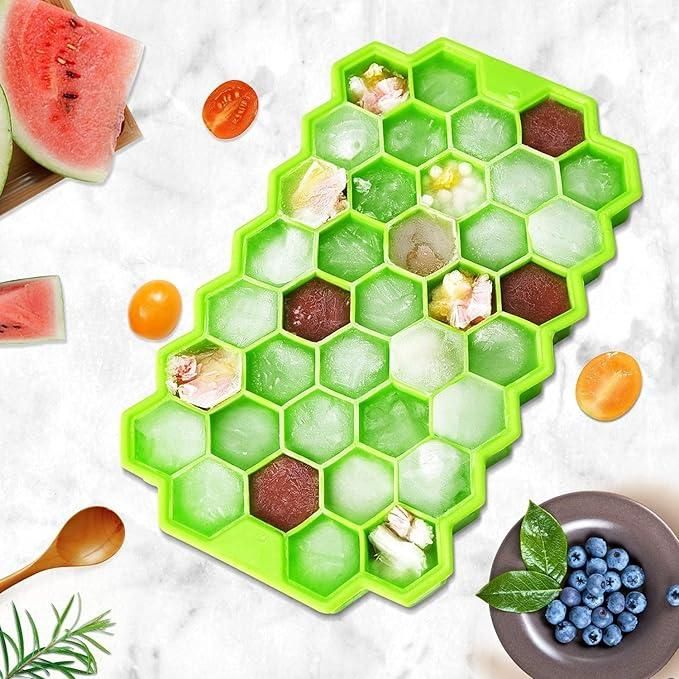 Silicone Ice Cube Maker Tray – BPA-Free, Flexible & Reusable | Pack of 2 | Multi-Use Ice Mould for Drinks & More