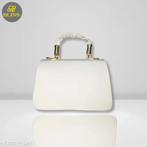 Graceful Stylish Slingbags Luxury High Quality PU Leather Women Shoulder Bag (White)