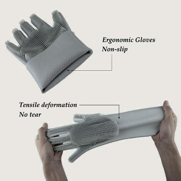🧤 Magic Silicone Cleaning Gloves – Multi-Purpose, Heat-Resistant & Reusable