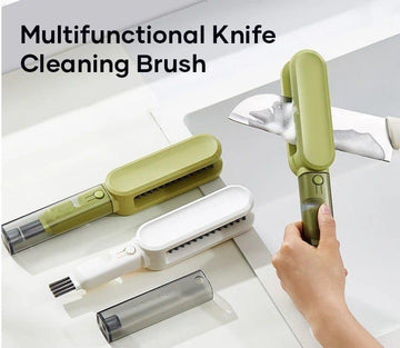 4 in 1 Multifunctional Cleaning Brush – Knife, Cutlery, and Dish Cleaner (Pack of 1)