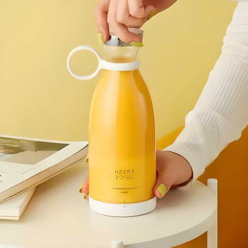 Electric Portable Mini Juicer Bottle – USB Rechargeable Travel Blender for Smoothies & Shakes | 420ml Personal Juice Maker