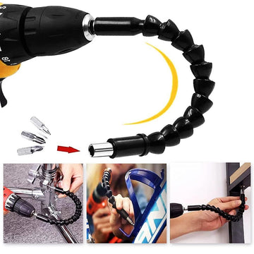 Drill Bit Extension Set for Tight Spaces – Flexible Bendable Shaft with Universal Socket & Screwdriver Bits (Pack of 13)