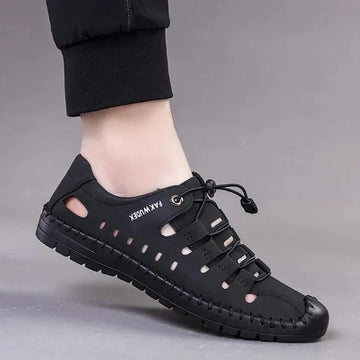 Men's Black Stylish Casual Shoes | Synthetic Lace-Up Comfort Sneakers for Daily Wear | Lightweight & Durable