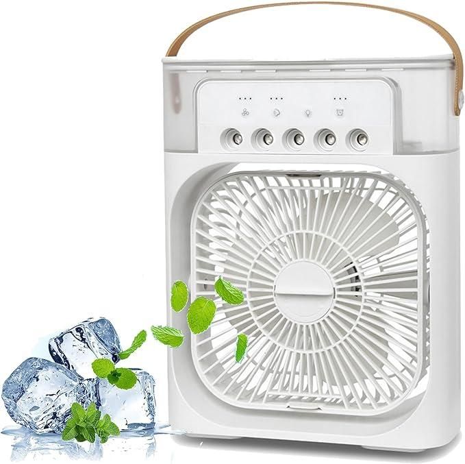 ❄️ Multifunction Water Spray Mist Fan – USB Portable Air Cooler & Humidifier for Home