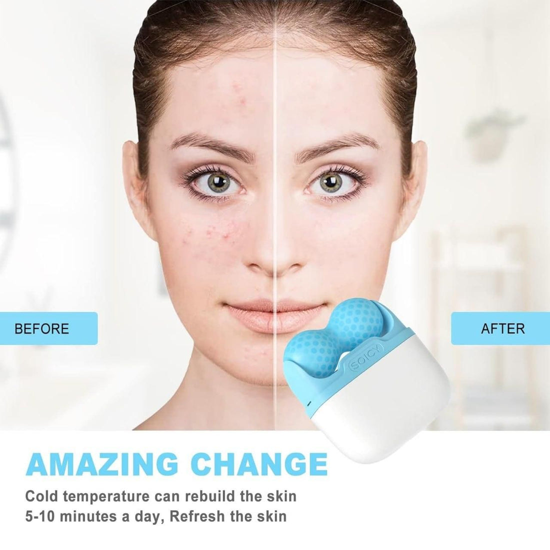 2-in-1 Upgraded Ice Roller for Face, Eyes, Neck & Body – Cold Therapy & Skin Care Massager