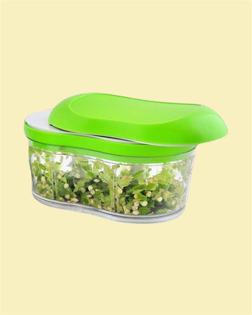 Manual Hand Push Vegetable Chopper & Slicer – 350ml Capacity with Container (Pack of 1)