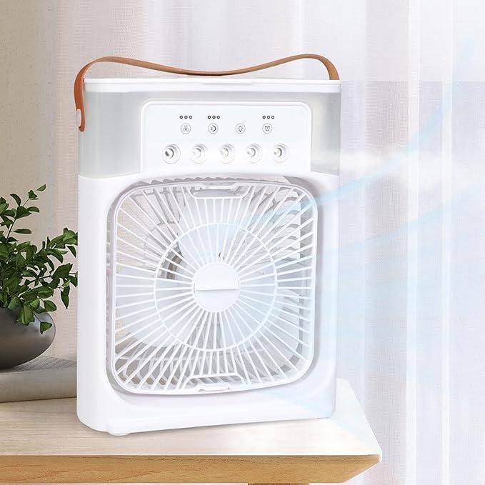 Multifunction Water Spray Mist Fan Air Cooler | USB Electric Portable Fan, Humidifier & Mini Air Conditioner.