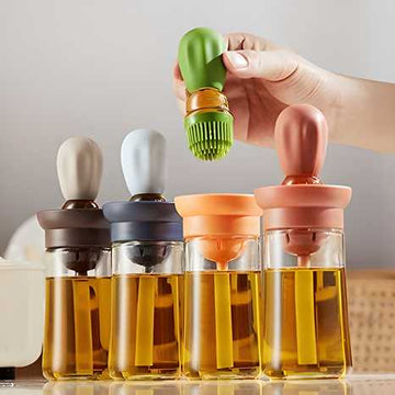 Oil Dispenser with Brush – 2-in-1 Precision Oil Applicator for Cooking & Grilling