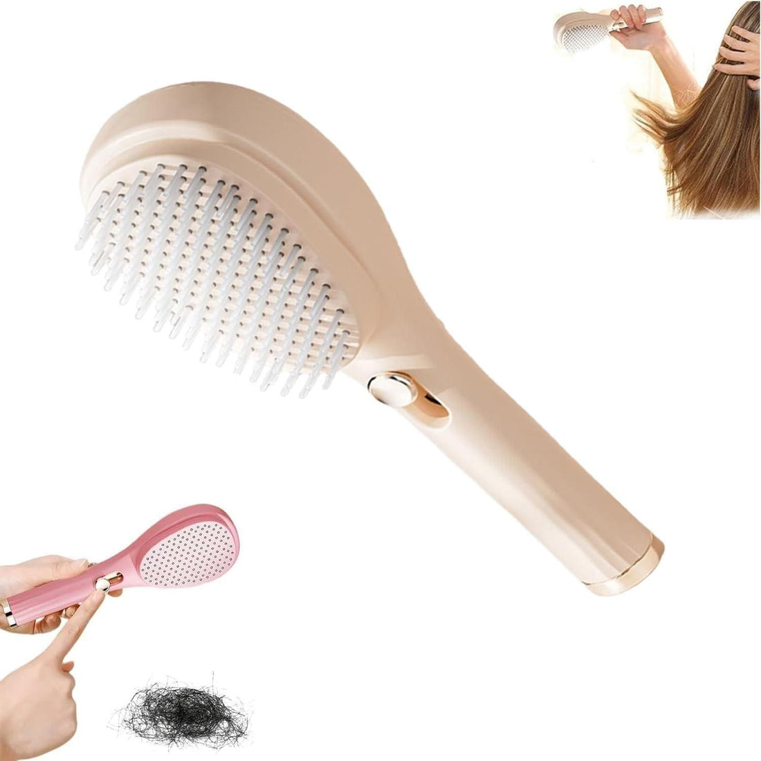 Scalp Massage Comb with Retractable Bristles – Detangling & Relaxing Hair Brush (Pack of 1)
